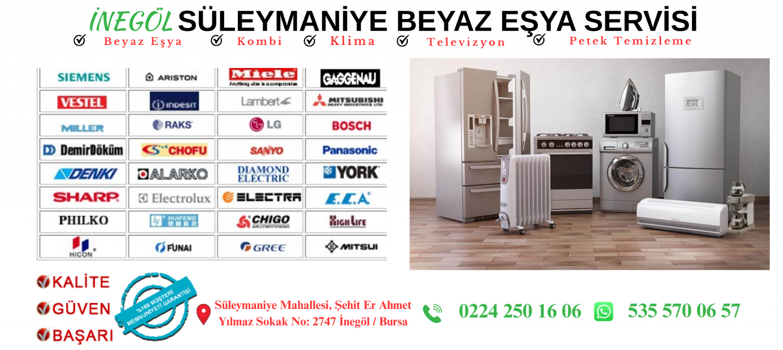 SÜLEYMANİYE Beyaz Eşya Servisi